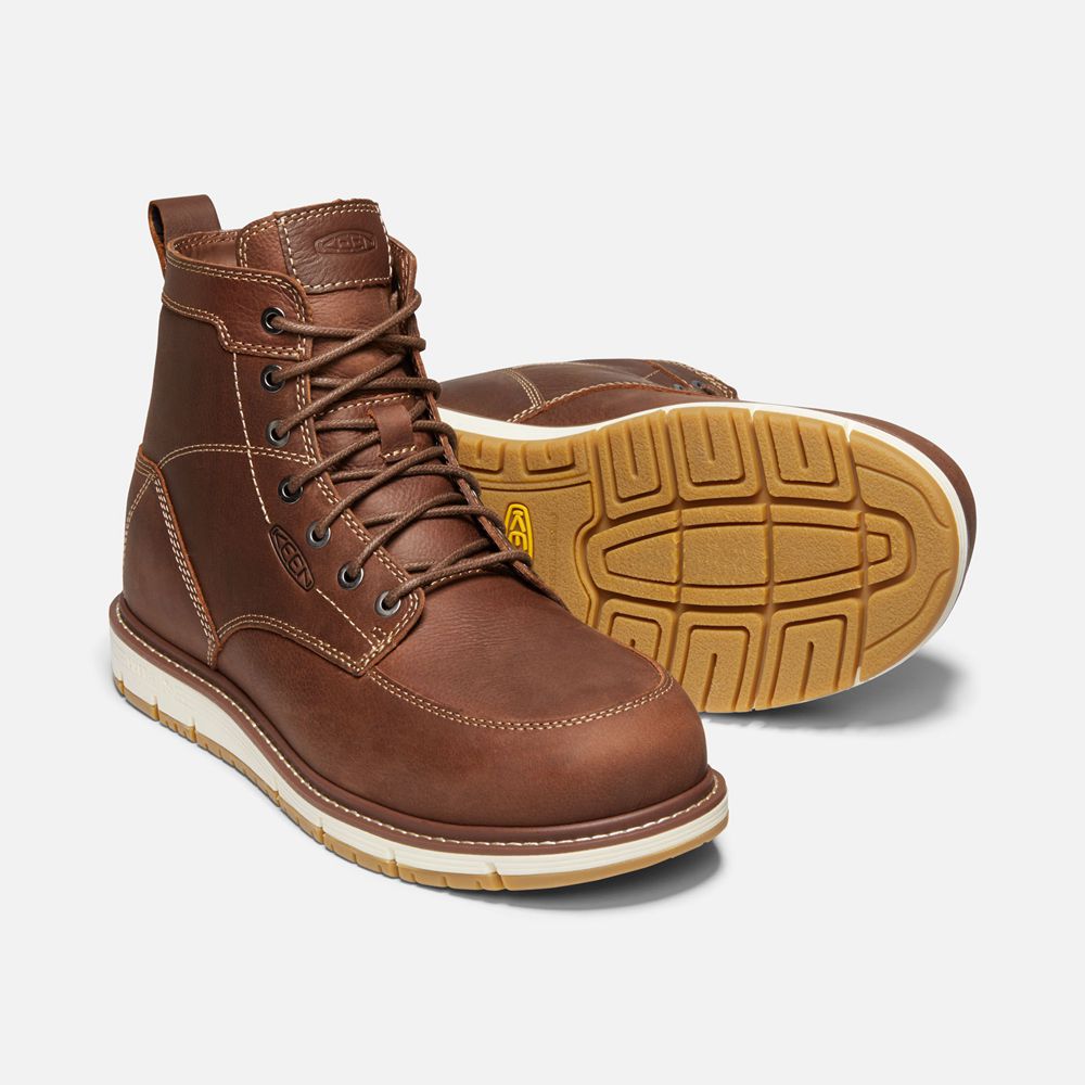 Botte de Travail Keen Homme Marron | San Jose 6\" (Aluminum Toe) | MXVYO-9017